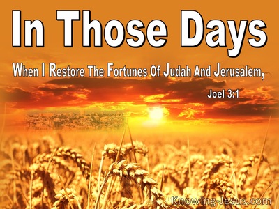 Joel 3:1 When I Restore The Fortunes Of Judah And Jerusalem (white)